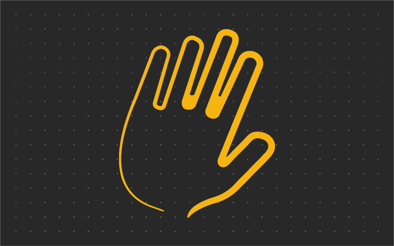 Gesto de la mano diciendo hola