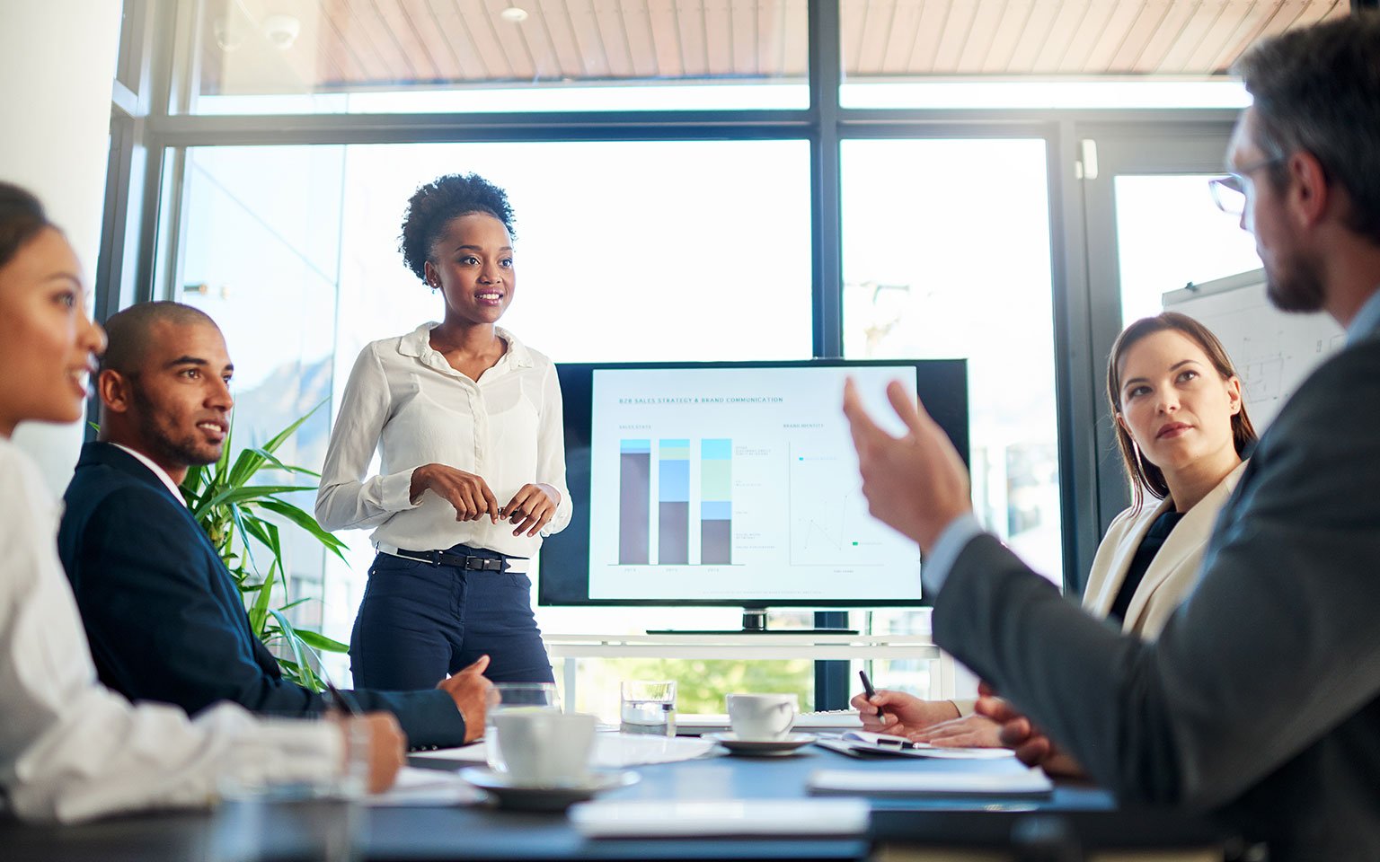 Empleados en una reunión